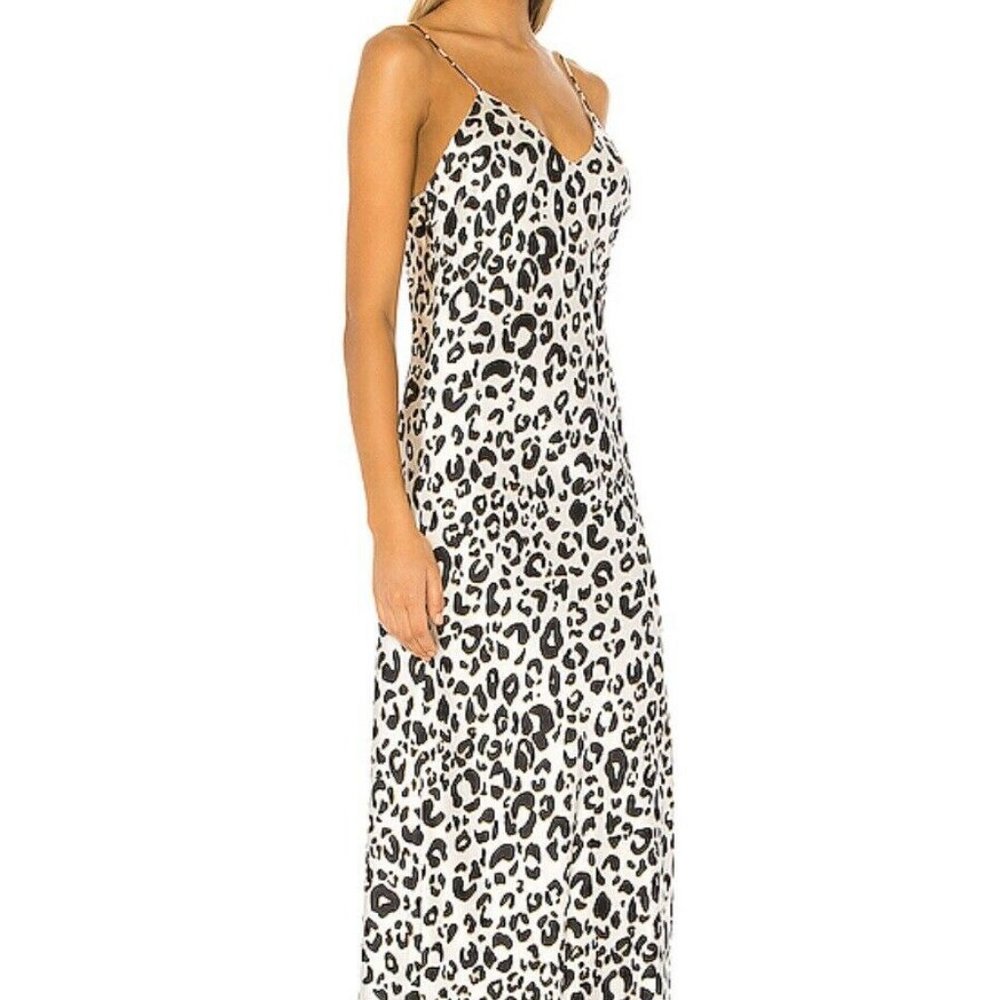 New! Anine Bing Rosemary Slip Dress Leopard xs